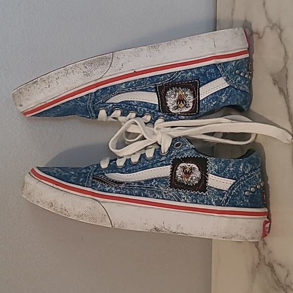 Vans X Cobra Kai Eagle Fang Karate Old Skool Skateboard Sneakers Shoes Kids Sz 1 - Picture 7 of 12